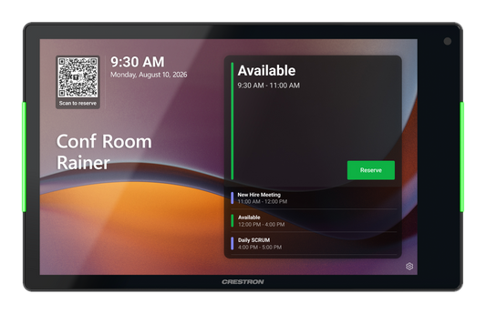 Crestron TSS-880-GV-B - 8.1 in. Room Scheduling Touch Screen, Government Version