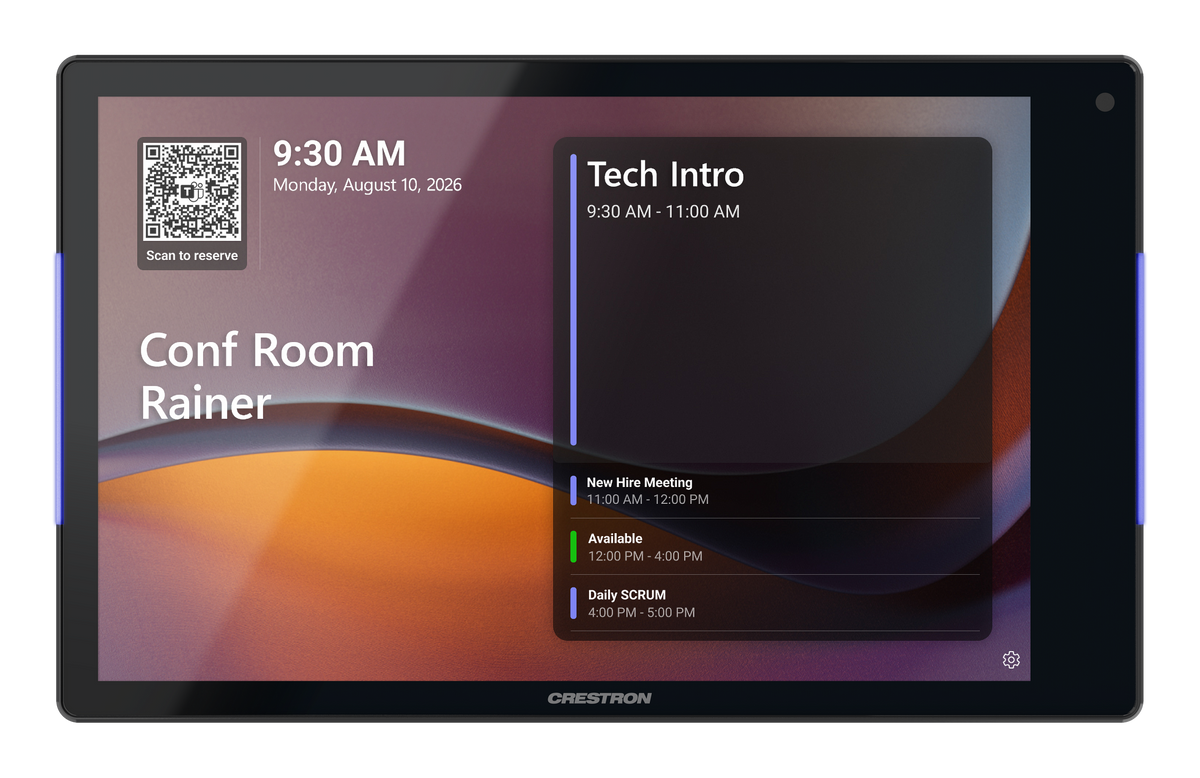 Crestron TSS-880-GV-B - 8.1 in. Room Scheduling Touch Screen, Government Version