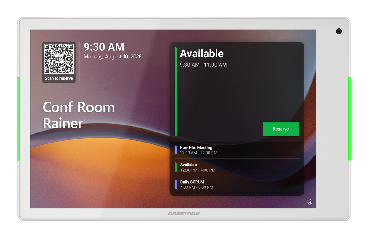 Crestron TSS-880-W - 8.1 in. Room Scheduling Touch Screen, White