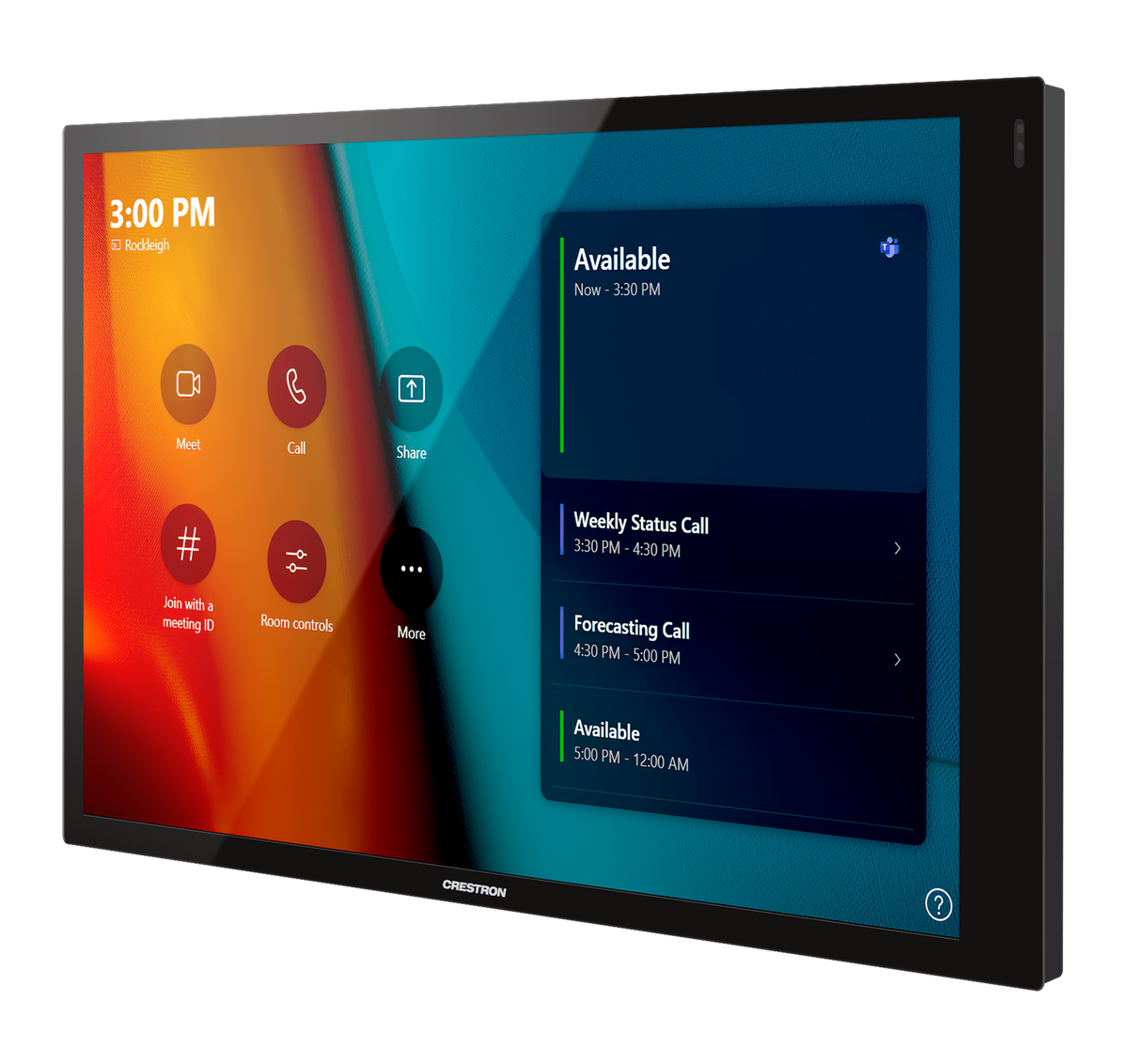 Crestron TSW-1070-B-S - 10.1 in. Wall Mount Touch Screen, Black Smooth