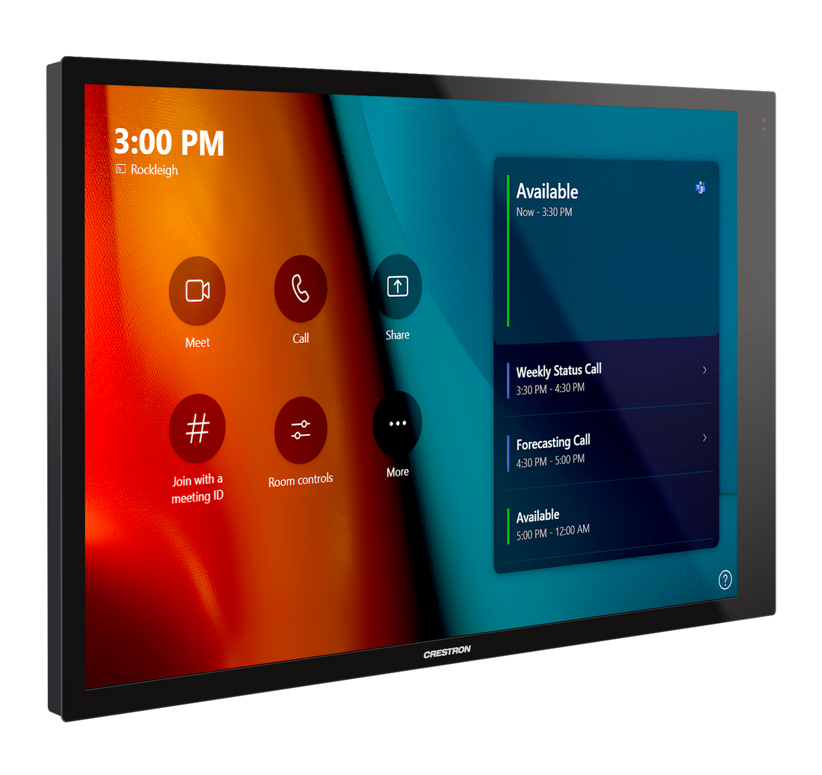 Crestron TSW-1070-B-S - 10.1 in. Wall Mount Touch Screen, Black Smooth