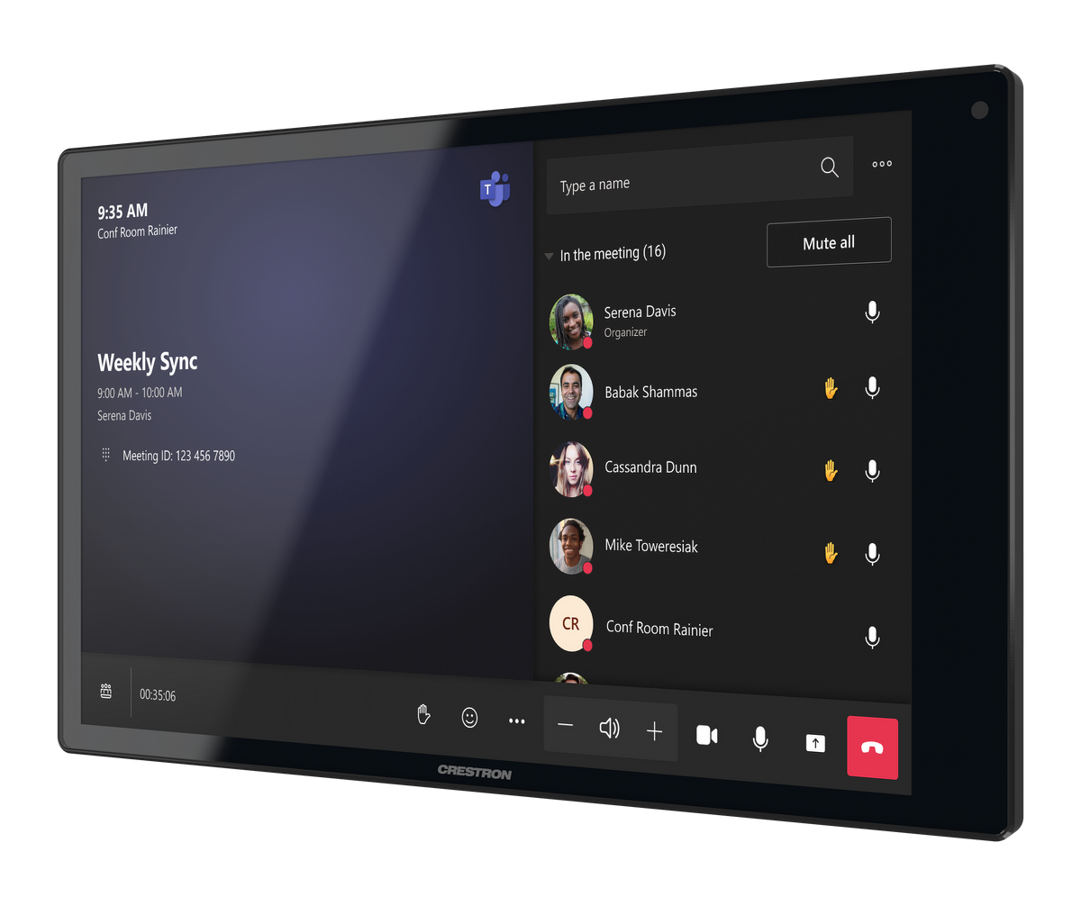Crestron TSW-1080-UC-B - 10.1 in. Wall Mount Touch Screen, Unified Communication Version