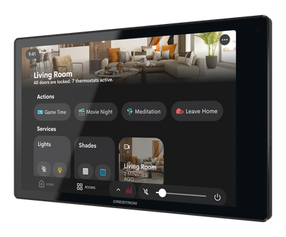 Crestron TSW-880R-B - 8.1 in. Wall Mount Touch Screen, Crestron Home® OS Version, Black
