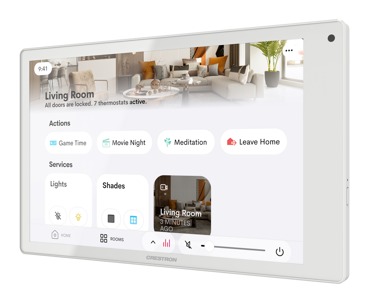 Crestron TSW-880R-W - 8.1 in. Wall Mount Touch Screen, Crestron Home® OS Version, White