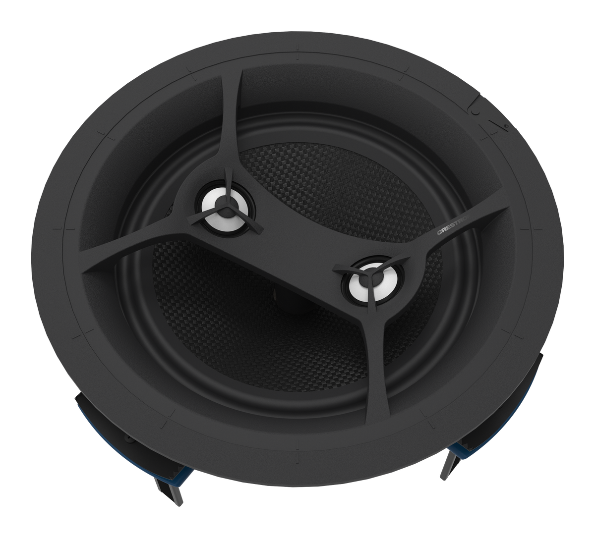 Crestron ULTIMATE IC8-DT-AW-W-T-EACH - Ultimate 8 in. Stereo 2-Way All Weather In-Ceiling Dual Tweeter Speaker, White Textured, Single