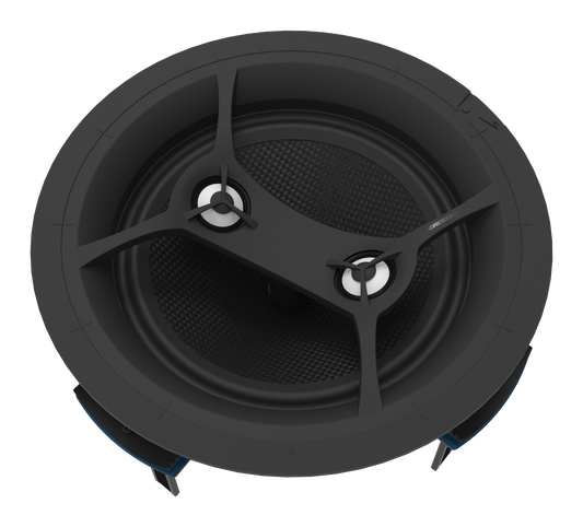 Crestron ULTIMATE IC8-DT-AW-W-T-EACH - Ultimate 8 in. Stereo 2-Way All Weather In-Ceiling Dual Tweeter Speaker, White Textured, Single