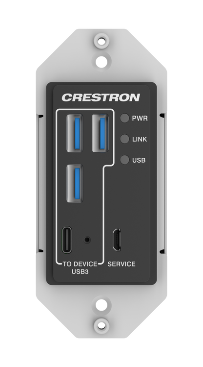Crestron USB-EXT-3S-REMOTE-1G - USB 3.2 Extender over CAT 6a/7 Cable, Remote, 1-Gang