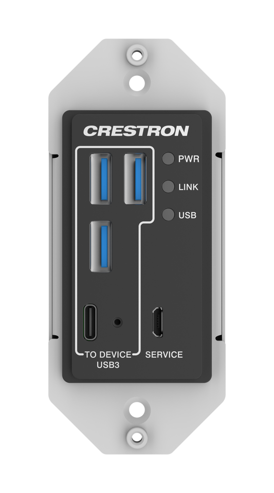 Crestron USB-EXT-3S-REMOTE-1G - USB 3.2 Extender over CAT 6a/7 Cable, Remote, 1-Gang