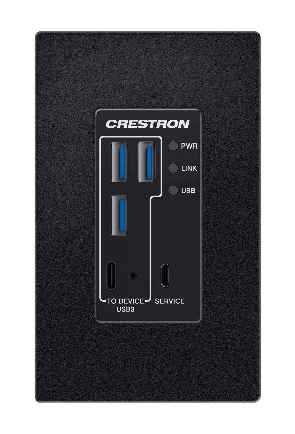 Crestron USB-EXT-3S-REMOTE-1G - USB 3.2 Extender over CAT 6a/7 Cable, Remote, 1-Gang