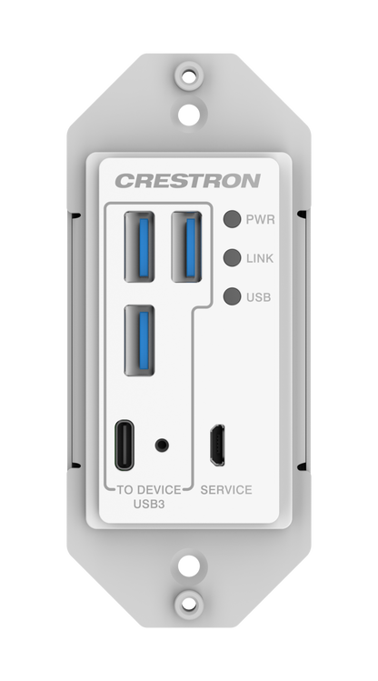 Crestron USB-EXT-3S-REMOTE-1G - USB 3.2 Extender over CAT 6a/7 Cable, Remote, 1-Gang