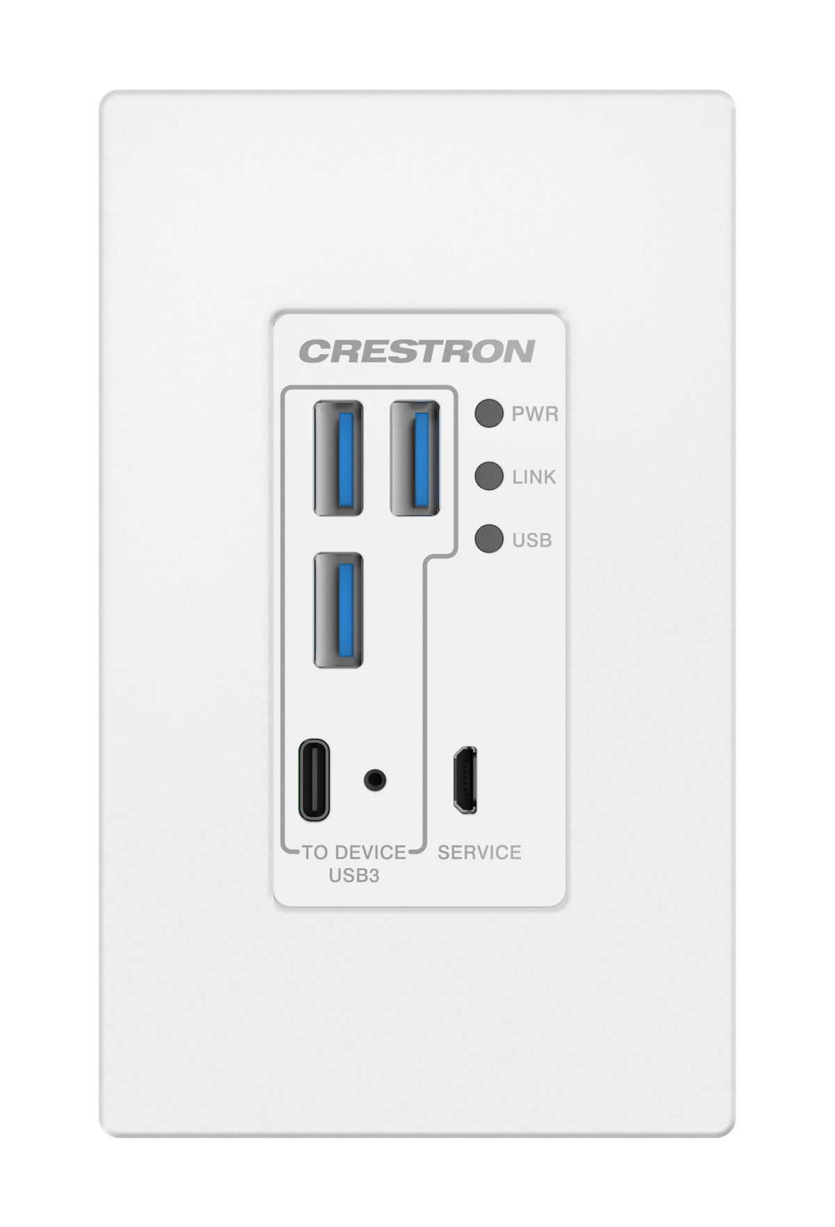 Crestron USB-EXT-3S-REMOTE-1G - USB 3.2 Extender over CAT 6a/7 Cable, Remote, 1-Gang