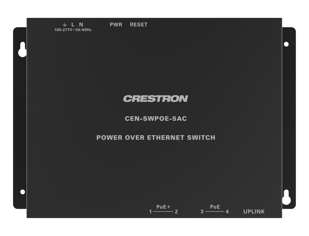 Crestron CEN-SWPOE-5AC - 5-Port PoE Network Switch