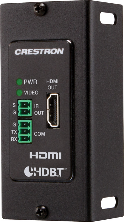 Crestron DM-RMC-4K-100-C-1G-B-T - Wall Plate 4K DigitalMedia 8G+® Receiver & Room Controller 100, Black Textured