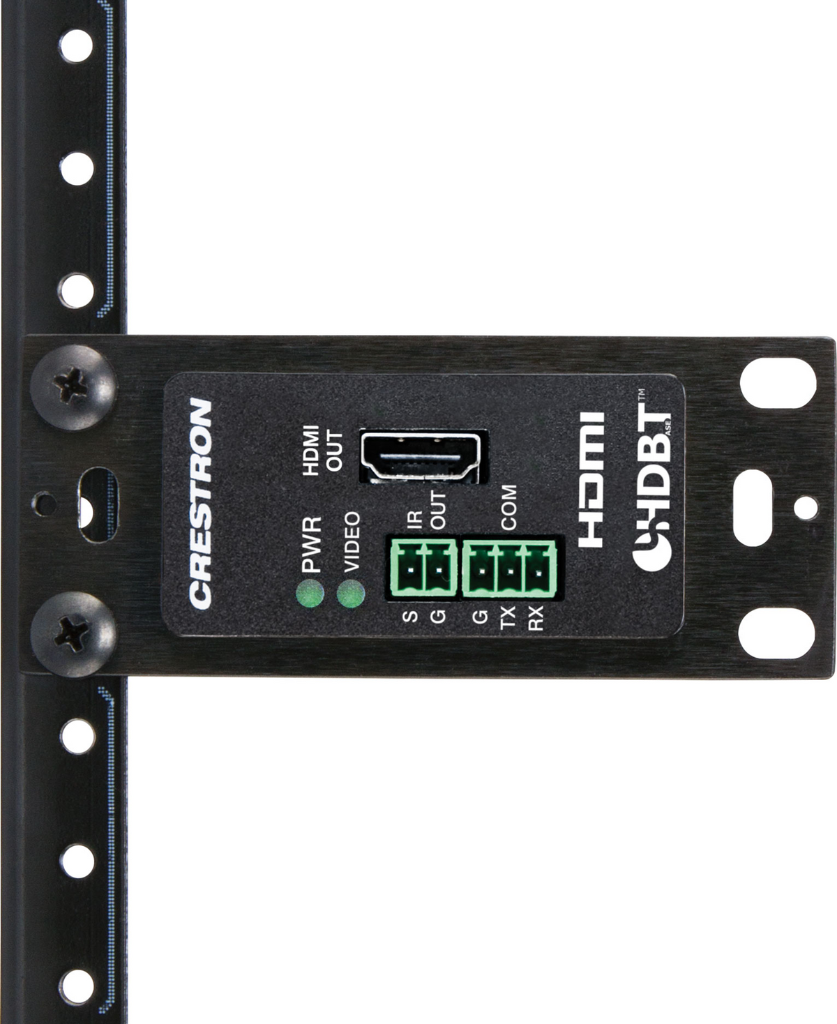 Crestron DM-RMC-4K-100-C-1G-B-T - Wall Plate 4K DigitalMedia 8G+® Receiver & Room Controller 100, Black Textured