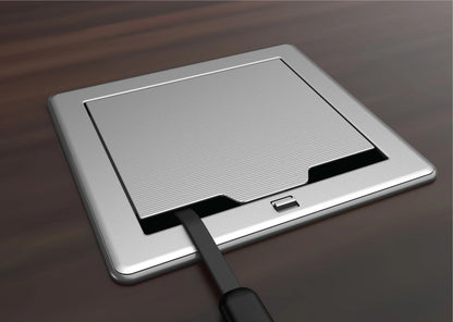 Crestron FT2-700-ELEC-PTL-AL - FlipTop™ FT2 Series Cable Management System, 700 Size, Electrical, Pass-Through Lid, Alloy
