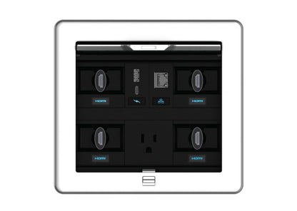 Crestron FT2-700-ELEC-PTL-AL - FlipTop™ FT2 Series Cable Management System, 700 Size, Electrical, Pass-Through Lid, Alloy