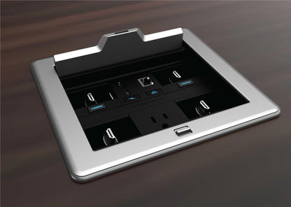 Crestron FT2-700-ELEC-PTL-AL - FlipTop™ FT2 Series Cable Management System, 700 Size, Electrical, Pass-Through Lid, Alloy