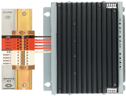 Crestron CLX-1FAN4 - 4 Channel Fan Speed Control Module, Single Feed