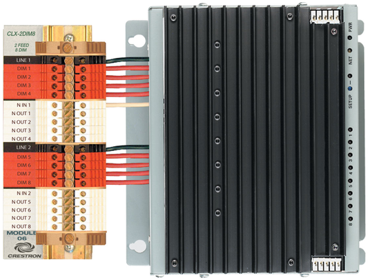 Crestron CLX-2DIM8 - 8 Channel Dimmer Module, 2 Feeds, 120V