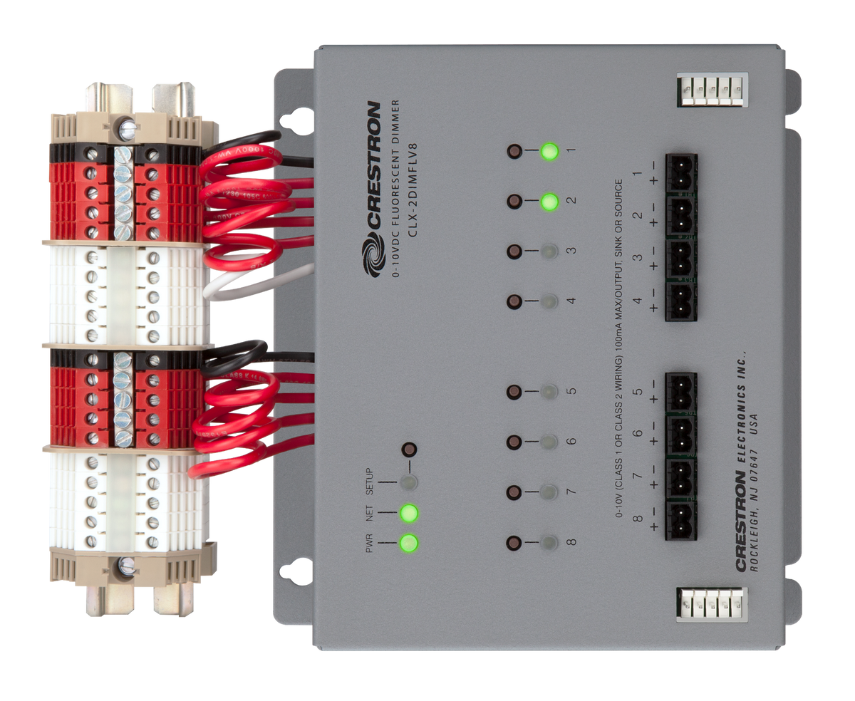 Crestron CLX-2DIMFLV8 - 8 Channel 0-10V Dimmer Module, 2 Feeds, 120V