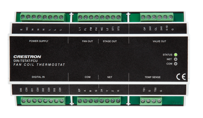Crestron DIN-TSTAT-FCU - DIN Rail Heating & Cooling Fan-Coil Thermostat