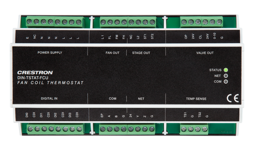 Crestron DIN-TSTAT-FCU - DIN Rail Heating & Cooling Fan-Coil Thermostat
