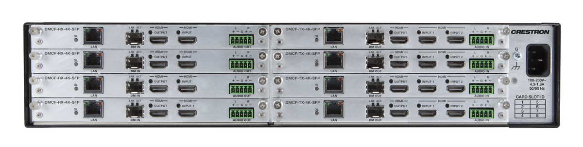 Crestron DMF-CI-8 - DigitalMedia™ Card Chassis for DM-NVX-C & DMCF, 8 Slots