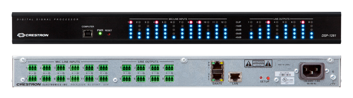 Crestron DSP-1281 - Crestron Avia™ 12x8 Digital Signal Processor w/Dante®™