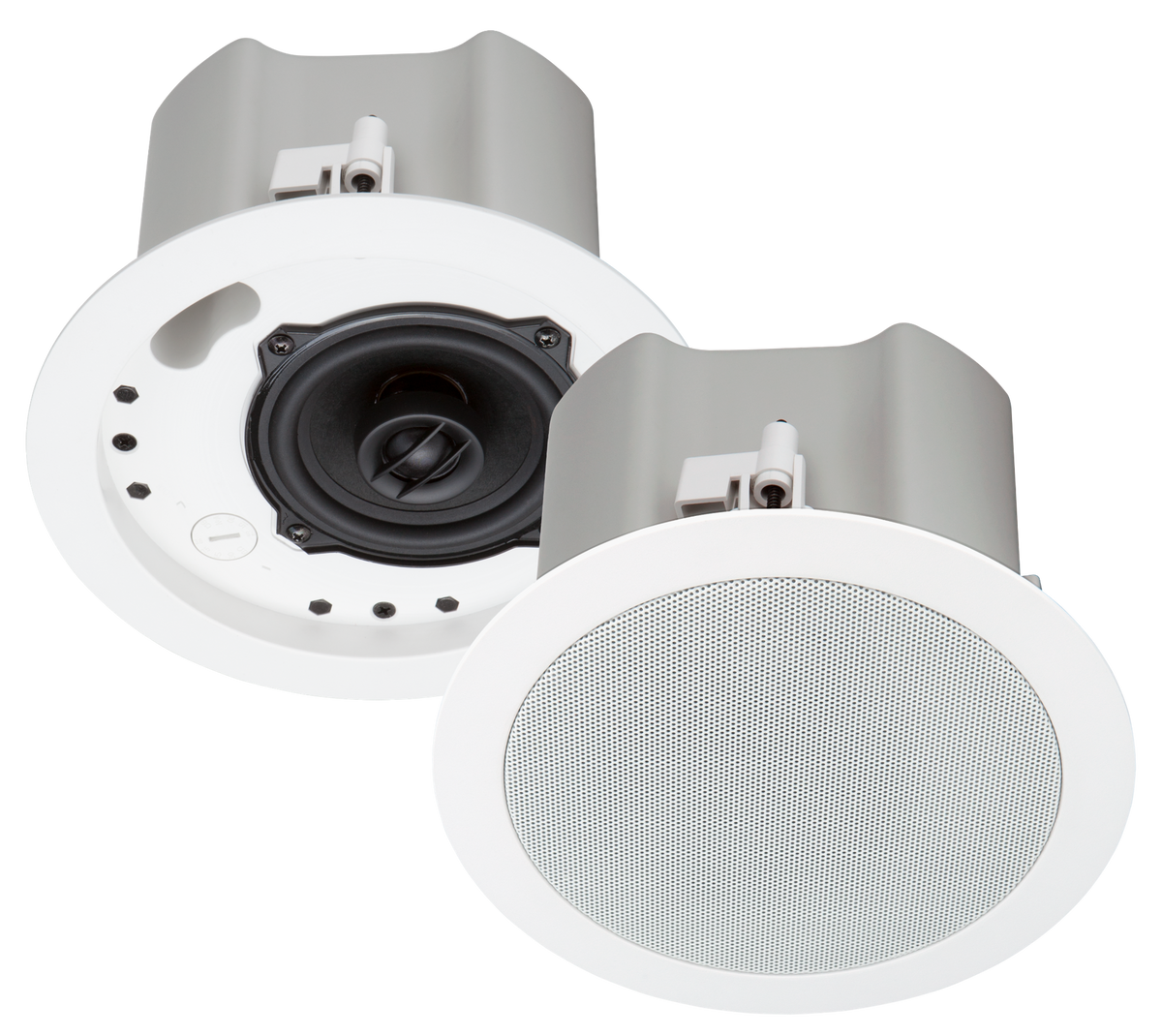 Crestron SAROS ICI4T-W-T-EACH+ - Saros® Integrator 4” 2-Way In-Ceiling Speaker, White Textured, Single (must be ordered in multiples of 2)