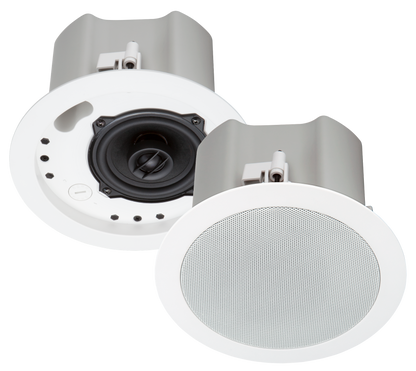 Crestron SAROS ICI4T-W-T-EACH+ - Saros® Integrator 4” 2-Way In-Ceiling Speaker, White Textured, Single (must be ordered in multiples of 2)