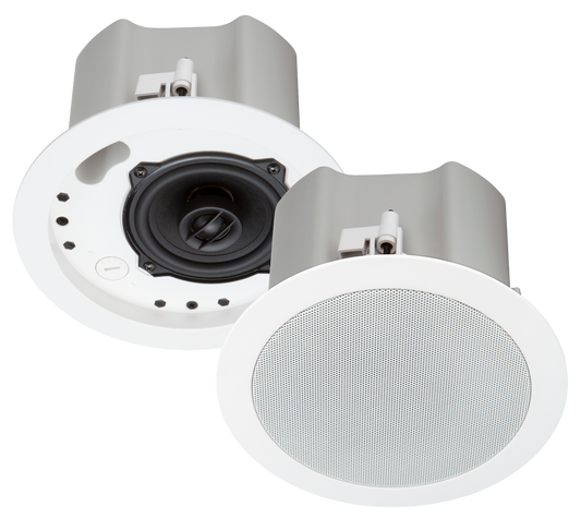 Crestron SAROS ICI4T-W-T-EACH+ - Saros® Integrator 4” 2-Way In-Ceiling Speaker, White Textured, Single (must be ordered in multiples of 2)