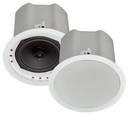 Crestron SAROS ICI6T-W-T-EACH+ - Saros® Integrator 6.5” 2-Way In-Ceiling Speaker, White Textured, Single (must be ordered in multiples of 2)