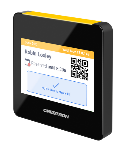 Crestron TSS-470E-B-T - 3.5 in. Desk Scheduling Touch Screen, Black Textured