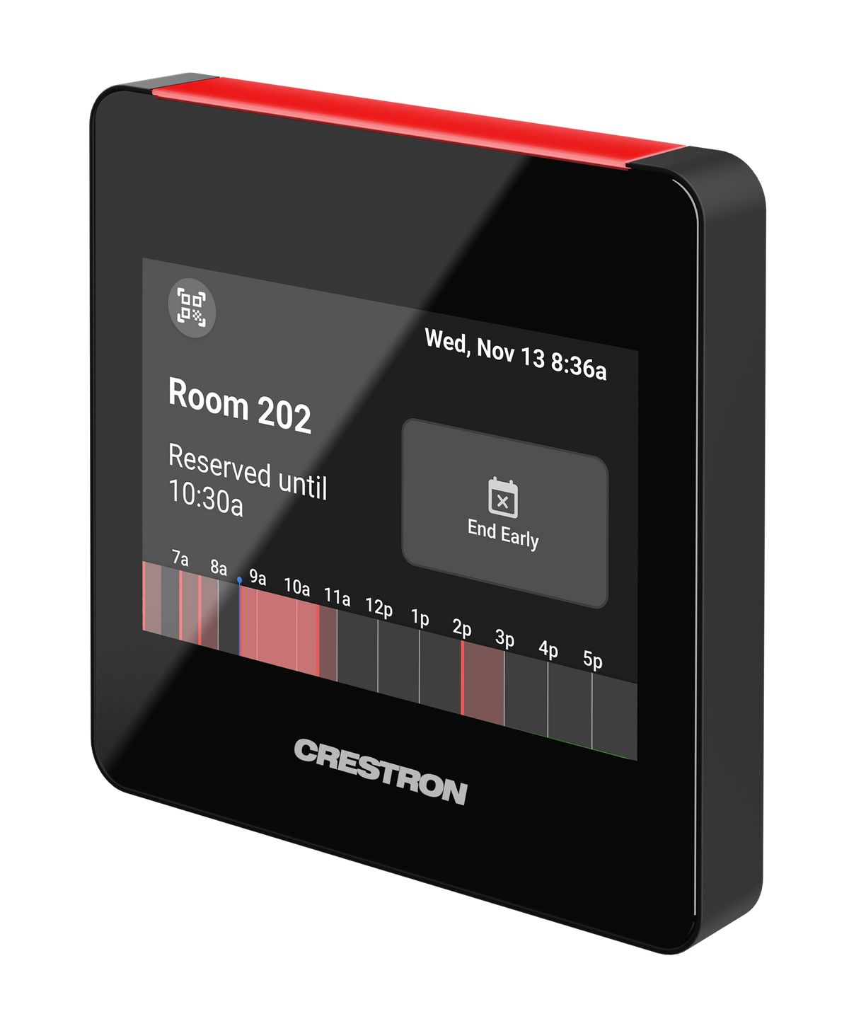 Crestron TSS-470E-B-T - 3.5 in. Desk Scheduling Touch Screen, Black Textured