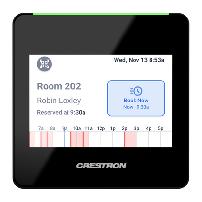 Crestron TSS-470E-B-T - 3.5 in. Desk Scheduling Touch Screen, Black Textured