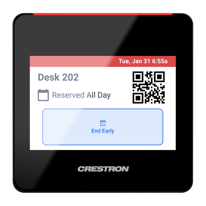 Crestron TSS-470E-B-T - 3.5 in. Desk Scheduling Touch Screen, Black Textured