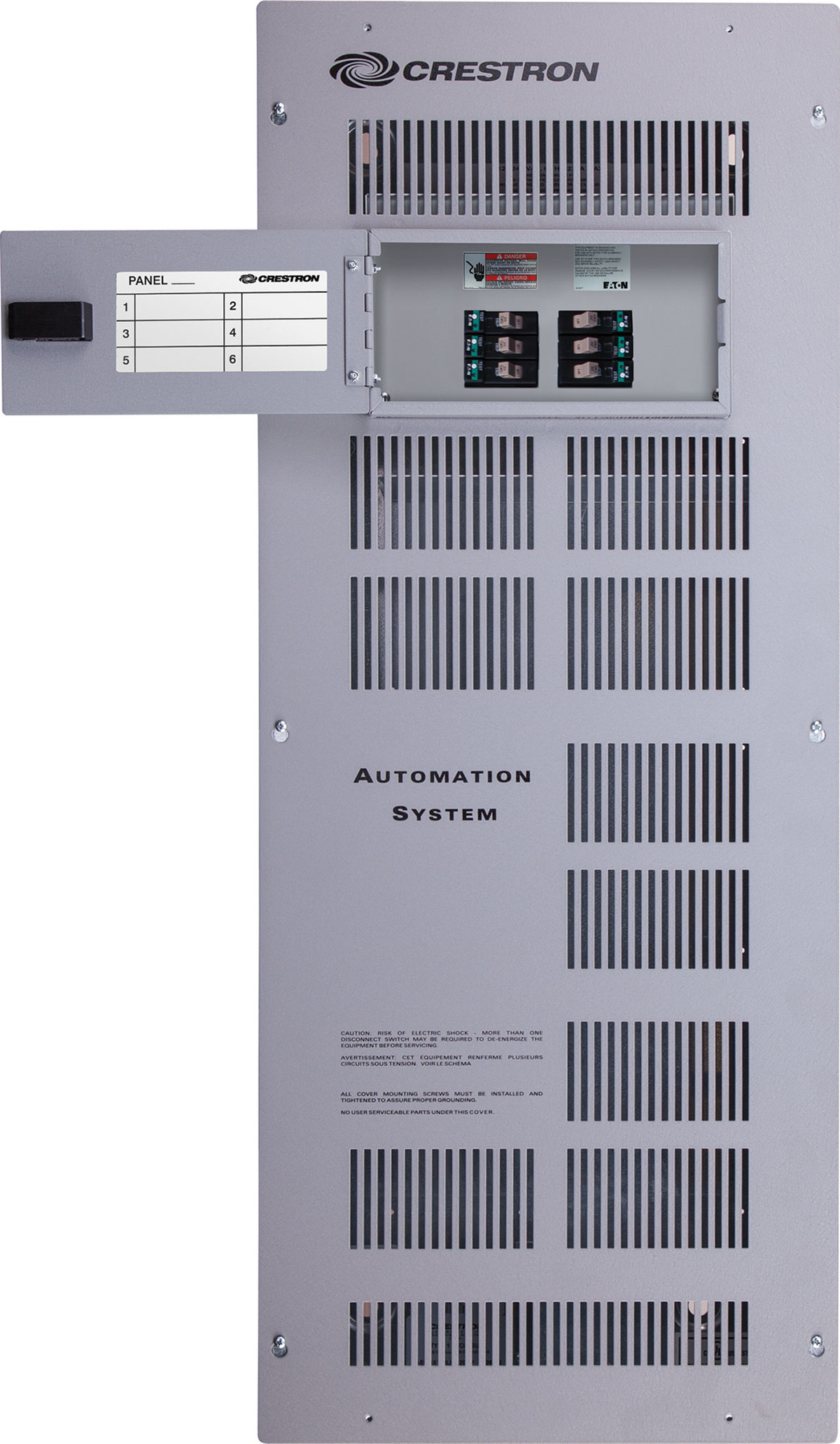 Crestron CAEN-5X1-MLO-120/2P - Automation Enclosure, 5 modules high x 1 module wide, 20 breaker slots, split phase
