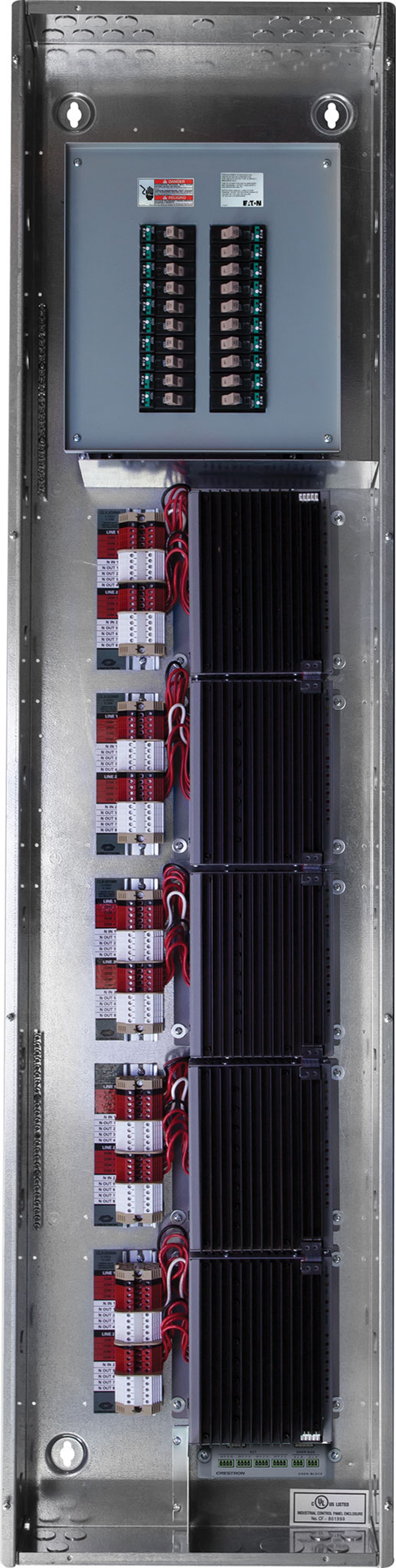 Crestron CAEN-5X2-MLO-120/2P - Automation Enclosure, 5 modules high x 2 modules wide, 20 breaker slots, split phase