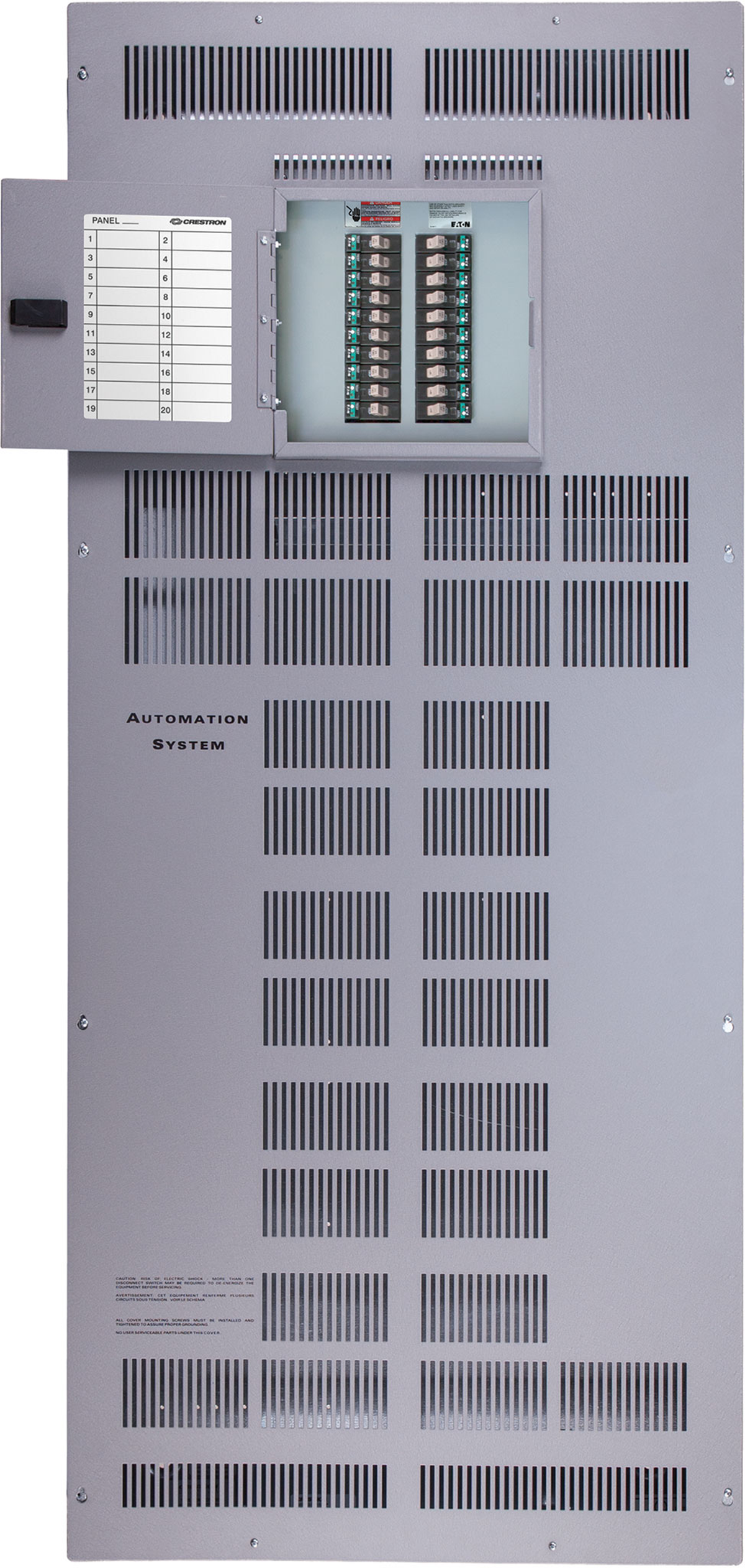 Crestron CAEN-5X2-MLO-120/2P - Automation Enclosure, 5 modules high x 2 modules wide, 20 breaker slots, split phase