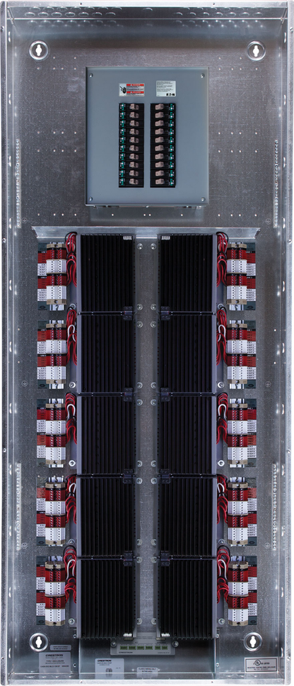 Crestron CAEN-5X1-MLO-120/2P - Automation Enclosure, 5 modules high x 1 module wide, 20 breaker slots, split phase