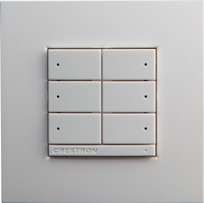 Crestron CLWI-KPLEX-BATT-W - On-Wall Wireless Lighting Keypad, Battery Powered, White