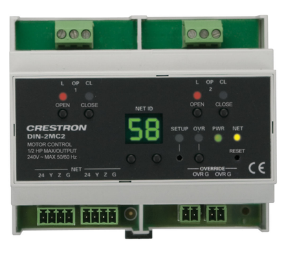 Crestron DIN-2MC2 - DIN Rail Motor Control, 2 feeds, 2 channels