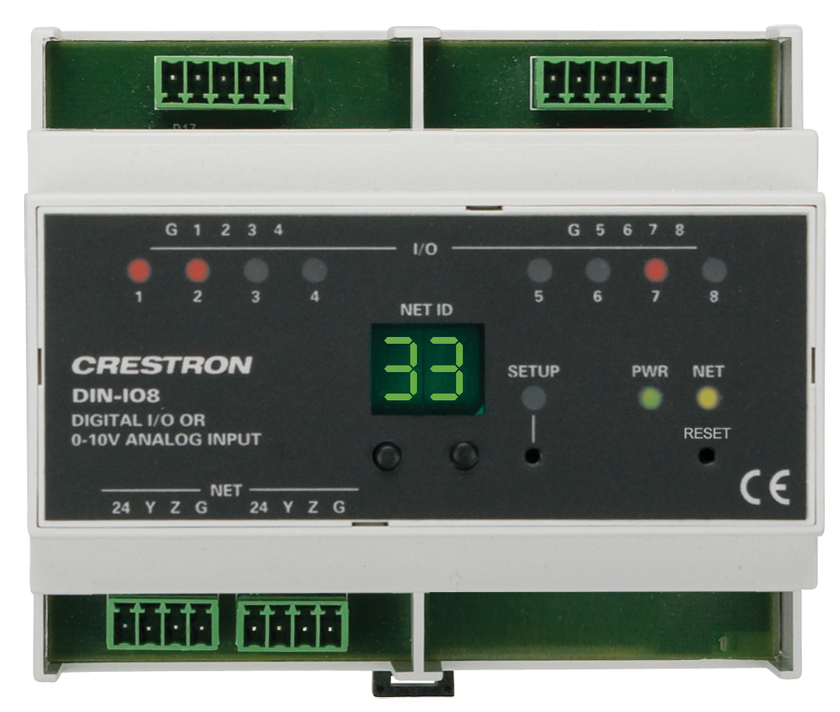 Crestron DIN-IO8 - DIN Rail Versiport Module