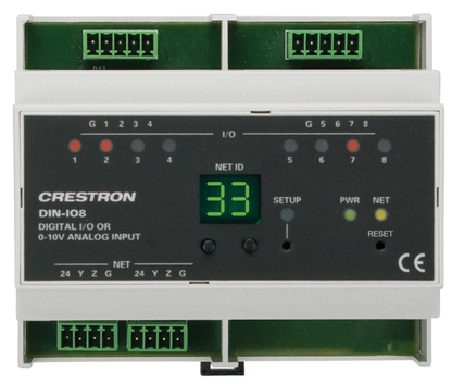 Crestron DIN-IO8 - DIN Rail Versiport Module