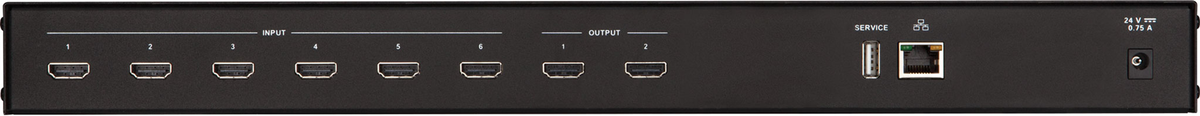 Crestron HD-MD6X2-4K-E - 6x2 4K HDMI® Switcher