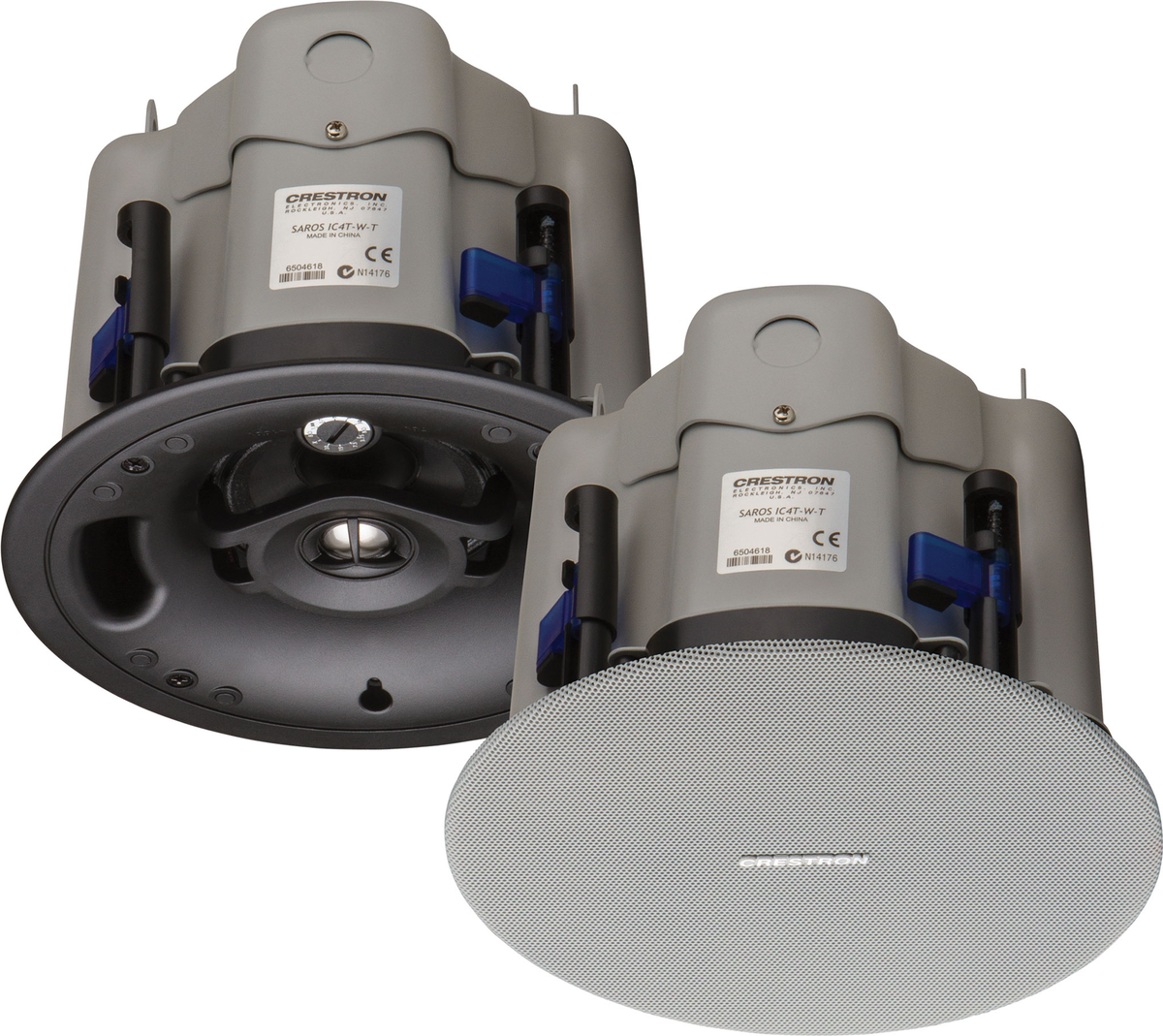 Crestron SAROS IC4T-W-T-EACH+ - Saros® 4” 2-Way In-Ceiling Speaker, White Textured, Single (must be ordered in multiples of 2)
