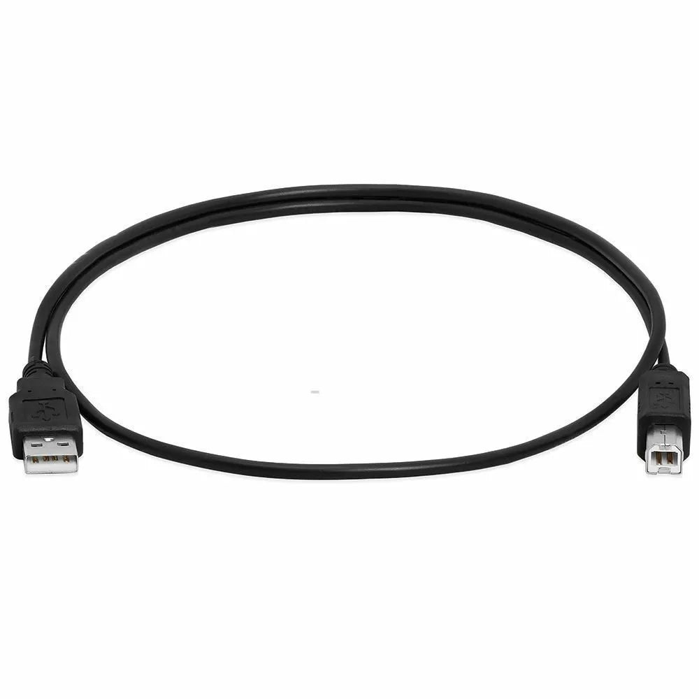 10ft Printer USB 2.0 Type A Male to B Male Black Cable - Brother Dell Epson HP