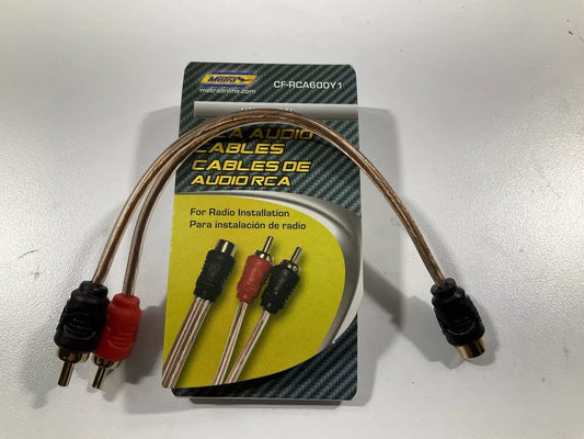 Metra CF-RCA600Y1 RCA 6" Long 1 Female To 2 Male Y-adapter Cable, Gold Connector