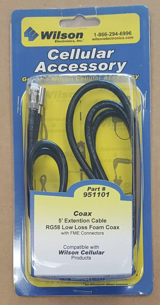 Wilson 951101 5ft RG58 Low Loss Coax Extension Cable with FME Connectors