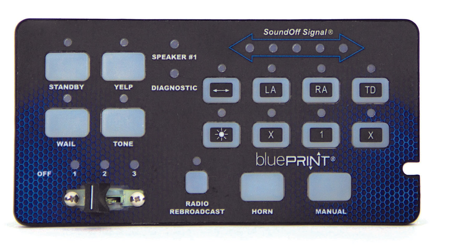 Soundoff Signal ENGCP18001 Blueprint® Remote Control Panel - 15 Programmable Buttons W/ 3 Position Slide Switch, Ece R10 Certified